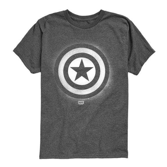 Captain America - Logo Spray Paint - Youth Boys Short Sleeve Graphic T-Shirt