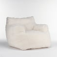 thumbnail image 5 of Bean Bag Chair for Adults and Kids, Bean Bag Chair with Arms, Comfy Accent Bean Bag Chair, Lazy Sofa Couch with Teddy Fabric  for Living Room, Bed Room and Office, Ivory, 5 of 7