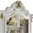 thumbnail image 3 of 2 Door Curio Cabinet with Crown Top and Scrolled Legs White, 3 of 8