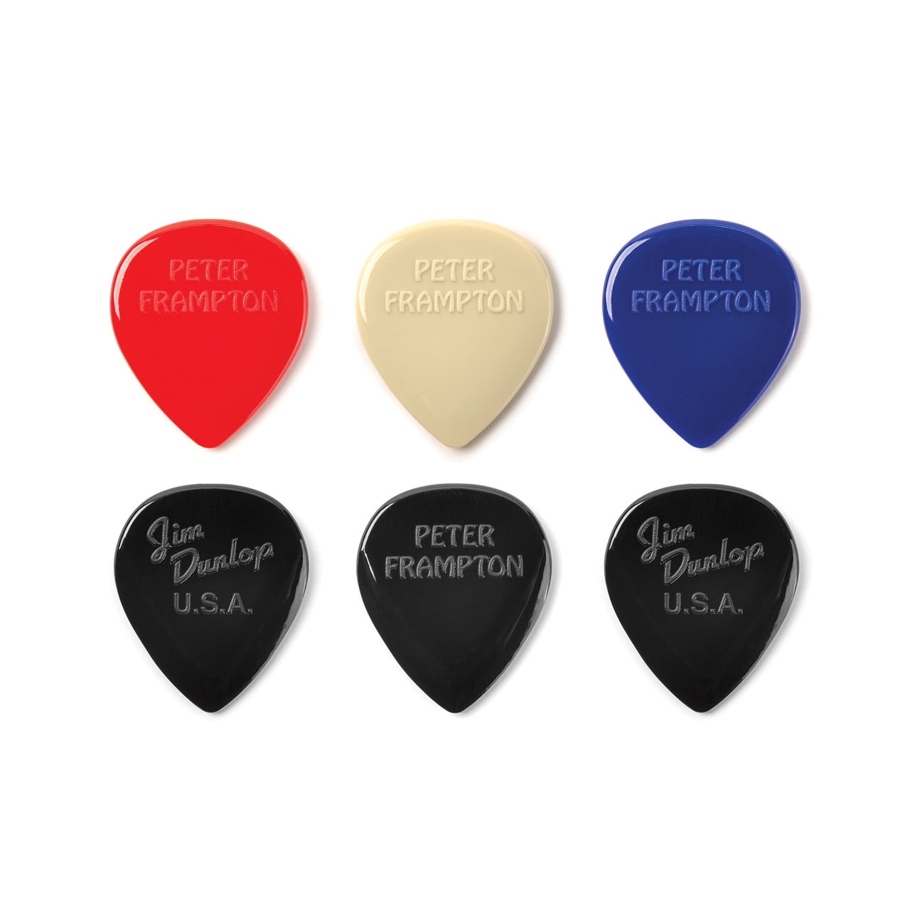 Dunlop Guitar Picks Peter Frampton Vintage Jazz Teardrop 12 Picks