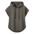 thumbnail image 5 of Mens 2026 Vintage Washed Sleeveless Hoodie Tank Top Cotton Muscle Workout Gym Streetwear Shirt Gray L, 5 of 8
