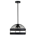 thumbnail image 2 of Ivana 17 in. 3-Light Indoor Matte Black Finish Chandelier with Light Kit, 2 of 5