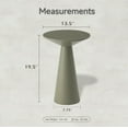 thumbnail image 2 of COZAYH Farmhouse Pedestal End Table Round Martini Table Wood Plant Stand Rustic Small Drink Table for Living Room, Bedroom, Sage Green, 2 of 7