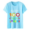 thumbnail image 4 of DEELLEEO Womens Tops Clearance Ladies Multi-Color Short Sleeve T-Shirt Graphic Print Tops, 4 of 6