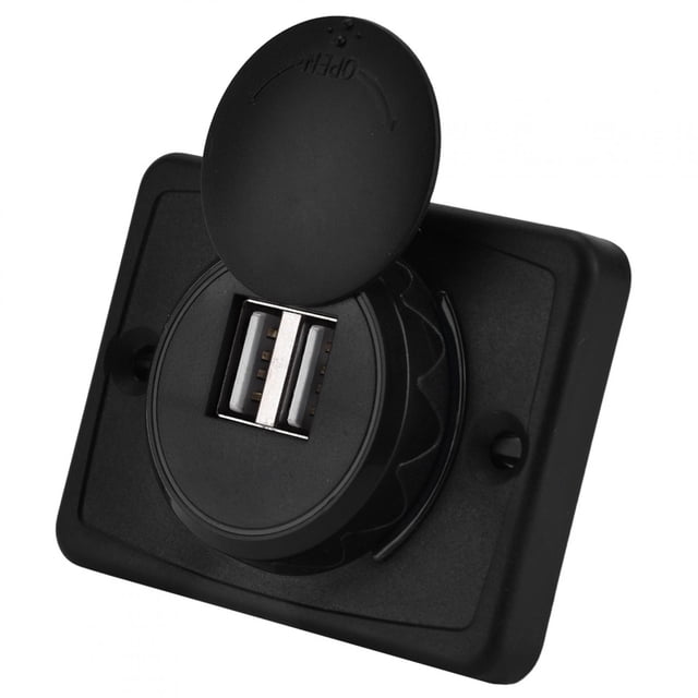 Car USB Socket, Practical In-vehicle Charger USB Port Socket, Car Accessory For RV Car Vehicle Supply