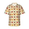 thumbnail image 1 of Fotbe Thanksgiving Turkeys Camisa Hawaiana para Hombre Unisex – Camisa Casual de Verano con Botones de Manga Corta de Algodón y Lino,XX-Large, 1 of 7