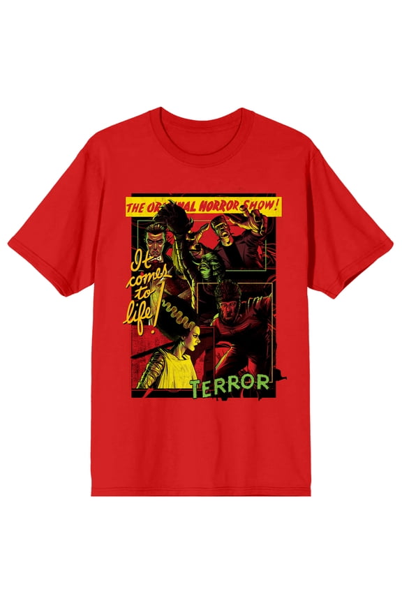 Universal Monsters It Comes To Life Women's Red Short Sleeve Tee-S