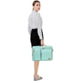 thumbnail image 4 of MOSISO Laptop Sleeve Carrying Case Compatible with MacBook Air 15 inch M3 M2 2024, Surface Laptop 15, HP Stream 14, 360 Protective Computer Handbag Briefcase with Handle, Aqua Green, 4 of 6