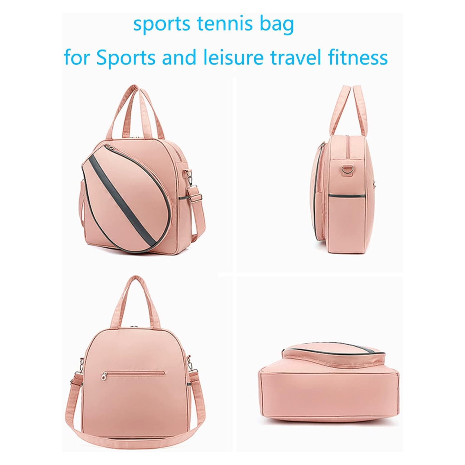 Ladies Tennis Racquet Tote Bag/Large Tote Bag/Sports Racket Backpack/Tennis Badminton Rackets/White