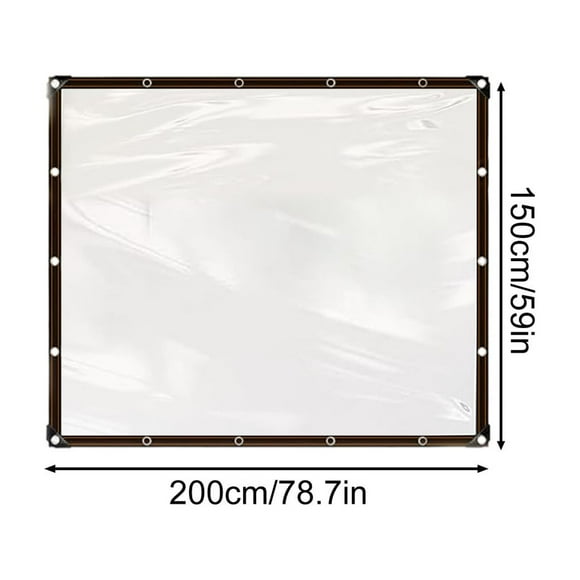 Xihbxyly Lona Transparente de Vinilo Pe de Alta Resistencia, Cubierta Impermeable Transparente, Protección para Jardín Exterior, Toldo para Patio, Equipo de Camping, Ojales de Fácil Instalación.
