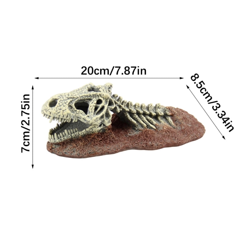 Zecic Safe Resins Dinosaurs Themed Pet Shelter Cave for Reptiles Habitat Decoration