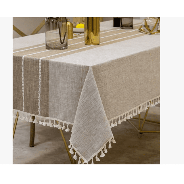 Mantel Para Mesa Rectangular Decoracion Comedor color beige