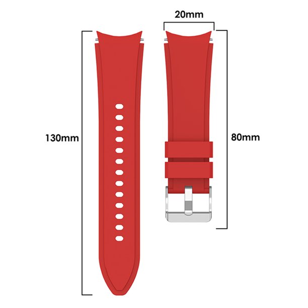 Correa de silicona de repuesto para correa de reloj Samsung Galaxy Watch4 (rojo) Likrtyny Para estrenar