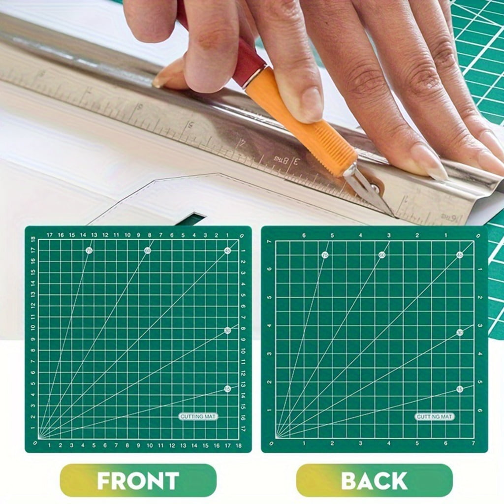 CIYISON Multipurpose Cutting Mat Double Sided Craft Cutting Mat Gridded Rotating Cutting Board Mat for Sewing, Quilting Project