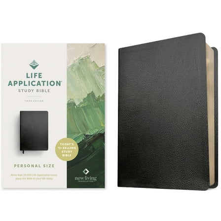 NLT Life Application Study Bible, Third Edition, Personal Size (Bonded Leather, Black, Red Letter), (Hardcover)