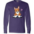 thumbnail image 3 of Inktastic Flower Corgi Long Sleeve T-Shirt, 3 of 5
