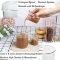 thumbnail image 4 of High Borosilicate Glass Measuring Cup Set-V-Shaped Spout，Includes 60ml(2OZ), 120ml(4OZ), and 250ml(8OZ) Glass Measuring Beaker for Kitchen or Restaurant, Easy to Read, 4 of 4