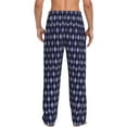 thumbnail image 3 of Daiia Purple and Blue Squares Men's Sleep Pant with Pockets and Drawstring,Pajama Pants-Medium, 3 of 9