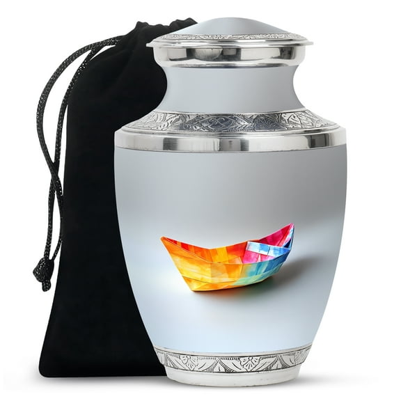 Boat Urn, burial Urns for Adult Human Ashes, Urn For Ashes Adult Male, Cremation Urns Large Adult, Funeral Urns For Ashes, Urn for Ashes for Women(Size - 10inch)
