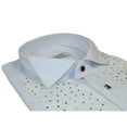 thumbnail image 4 of Men CEREMONIA Tuxedo Shirt Rhinestone Cotton Turkey #Milano 13 White Wing Tip, 4 of 10