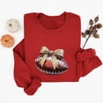 thumbnail image 5 of Gamivast Pullover Sweatshirts for Women Glitter Football with Bow Detail Graphic Print Crew Neck Long Sleeve Pullover Tops Trendy Casual Wear, 5 of 5