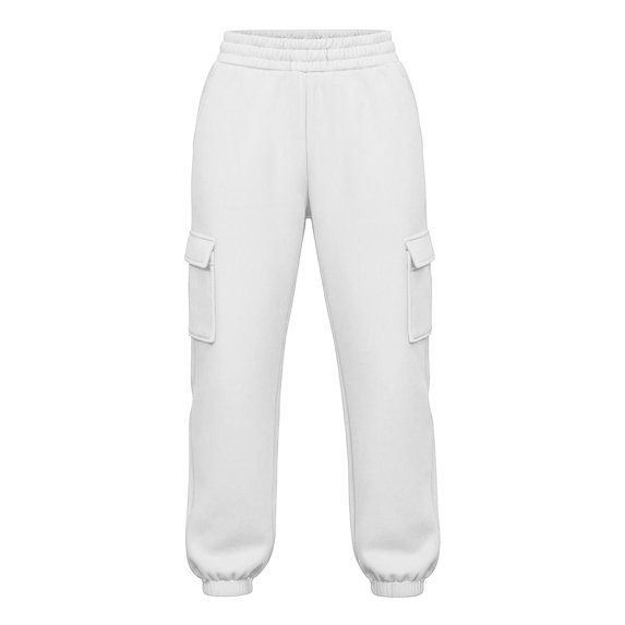 Cargo Sweatpants for Women Drawstring Elastic Waist Multi Pocket Wide Leg Straight Casual Trousers