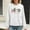 White, variant on Womens Waffle Sweatshirts Christmas Loose Crewneck Long Sleeve Shirts Merry Christmas Printed Sweaters Casual Fashion Xmas Holiday Party Pullover Tops