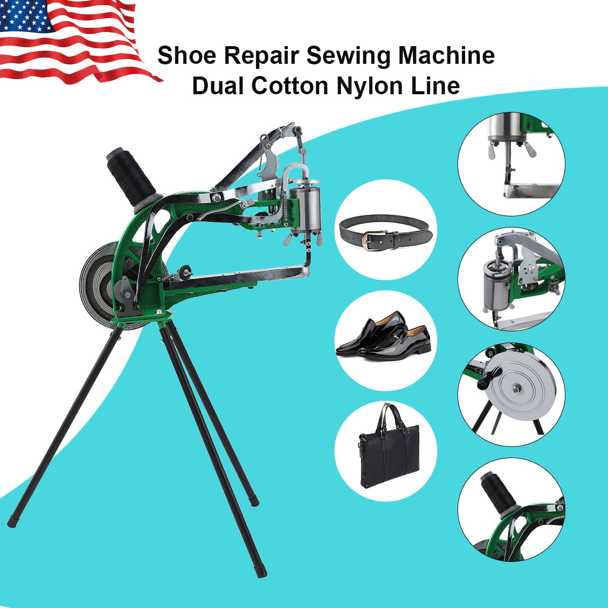 Hand Manual Line Durable Repair Cobbler Sewing Shoe Machine Cotton/Leather/Nylon 