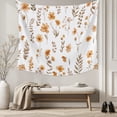 thumbnail image 5 of Brown Spring Floral Tapestry for Bedroom Wall Hanging Tapestry, Flowers Botanical Elegant Pastoral Ceiling Backdrop Tapestries Poster Blanket Wall Decor for Teens Room Living Room Dorm 55" x 73", 5 of 8