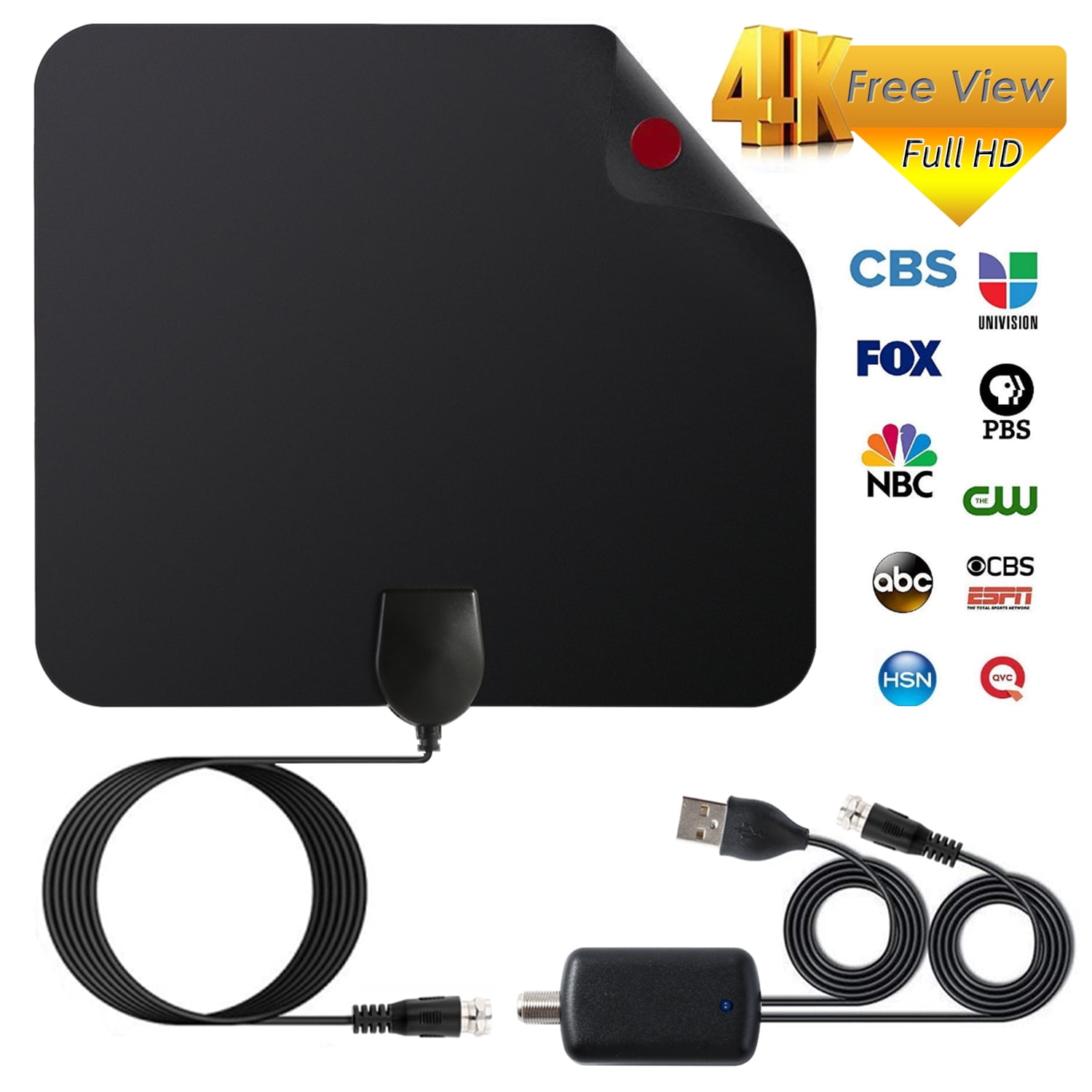 HDTV Antenna Indoor Digital TV Antenna with Amplifier Signal Booster