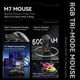 thumbnail image 5 of M7 Wired / Bluetooth / 2.4G Wireless Mouse RGB Light Gaming Office Home Computer Laptop Mice - Orang, 5 of 5
