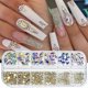 thumbnail image 2 of 12Gird caja/AB/colores de diamantes de imitación Flatback Cristal Diamantes gemas 3D brillo de uñas de arte lujosas decoraciones de tamaño nuevo Gao Jinjia LED, 2 of 2