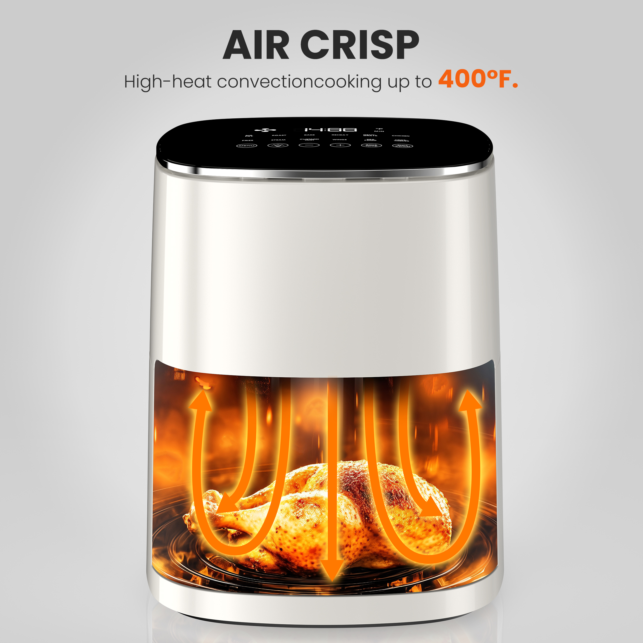 EDX 6-Quart Air Fryer with Digital LED Display, Beige photo 4