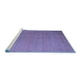 thumbnail image 2 of Ahgly Company Machine Washable Indoor Square Abstract Blue Modern Area Rugs, 6' Square, 2 of 4