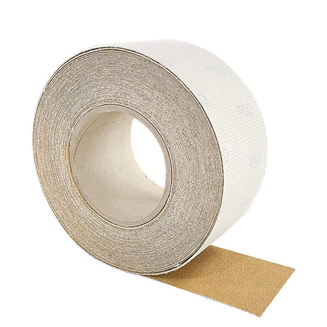 Rollo de papel de lija Sutekus, grano 80, 7 cm x 15 m, gancho y lazo