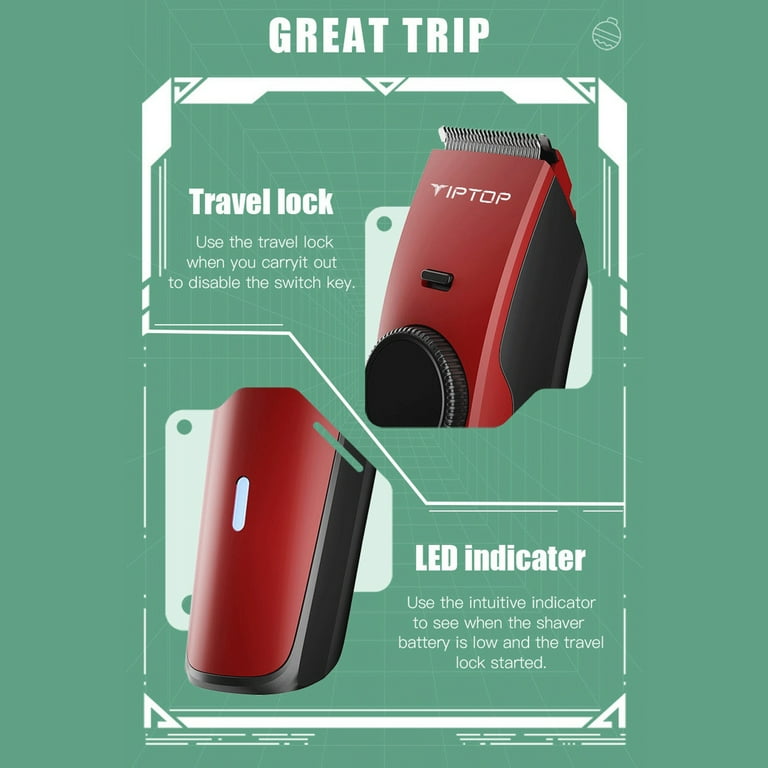 RED BEARD  Unisex Electric Shaver Red Trimmer Beard Shaver Electric