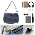 thumbnail image 1 of Bolso Bandolera Estético Mano Mensajero Denim Casual Retro Mujer, 1 of 10