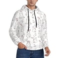 thumbnail image 2 of Haiem Bunny And Bird Patterned Men's Hoodie with Kangaroo Pocket - Ideal Pullover Sweatshirt for Daily Wear, Travel, and Home-Large, 2 of 7