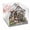 M2621z Spring Field·Cherry Blossom Greenhouse (English Version) with Protective Cover, variant on New Japanese-style miniature DIY house model, handmade architectural quality model, craft toy decoration