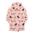 thumbnail image 2 of chaqlin Cartoon Cat Hoodies for Girls 14-16 Trendy Zip Up Hooded Sweatshirt Cute Long Sleeve Hooded Jacket Kids Sweater Top with Pocket, 2 of 7