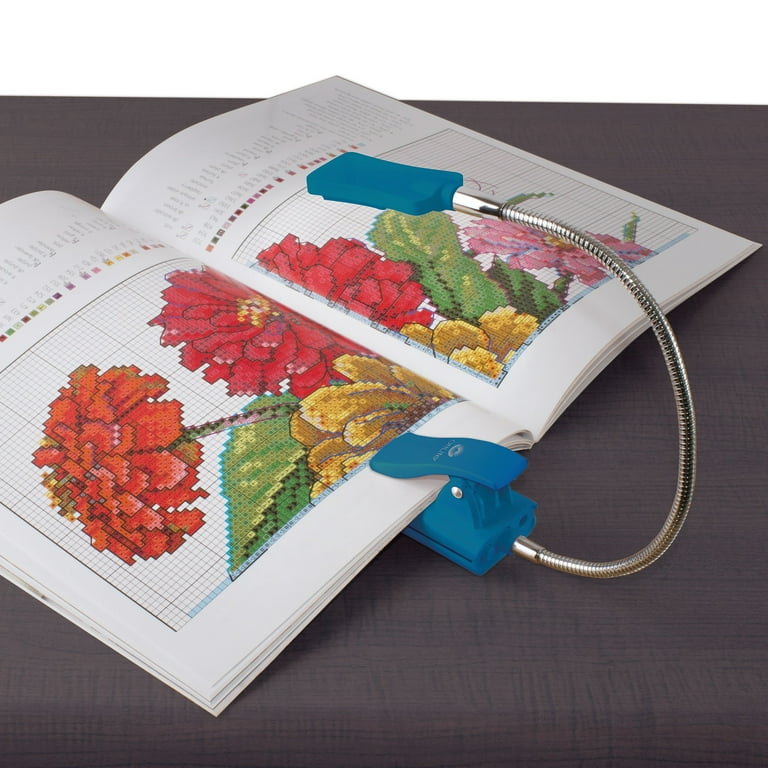 OttLite LED 2 in 1 Sewing Machine Light Book Light Blue