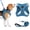 blue, variant on Filbert Dog Harness and Leash Set,  3/4 inch X 4.6ft Strong and Durable Leash, Step-in Reflective Harness Small Sized Dogs, Mesh Vest, High Reflectivity, Breathable Fabric, Heavy Duty Velcro