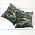 thumbnail image 5 of Ambesonne Lake Throw Pillow Cover Pack of 2, Fibonacci Details Mountains, 2 Pcs-18"x18", Raspberry Pale Teal Blue, 5 of 5