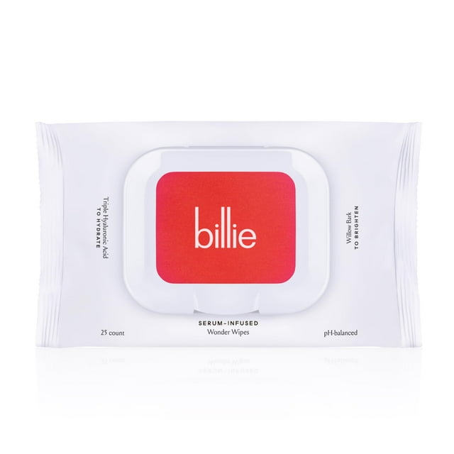 Toallitas faciales desmaquillantes Billie Wonder Wipes, 25 unidades
