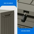 thumbnail image 3 of Dextrus 80 Gallon Resin Deck Box,Outdoor Storage Box with Lockable lid for Patio Furniture, Light Brown, 3 of 8