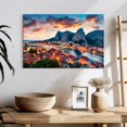 thumbnail image 3 of Elephant Stock Croatian Paradise Sunset Wall Art - Horizontal Canvas Wall Art - Living Room Wall Decor - City Canvas - Gray And Orange Decor - 24" x 16", 3 of 8