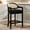 Black, variant on 26" Black Woven Cane Stool / Barrel - shaped Mid - back for Comfort