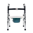 thumbnail image 2 of Andadera con Cómodo Sanitario Silla de Ducha | Plegable, Estructura de Acero, Cubeta con Tapa, 6 Niveles de Altura, Soporta hasta 100 Kg, 2 of 11