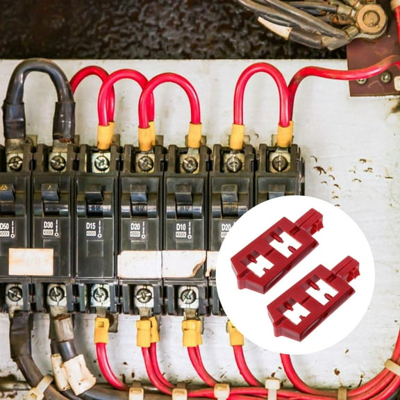 OUNONA  2 Pcs Mounted Red Lockout Locks Breaker Affordable Trustworthy