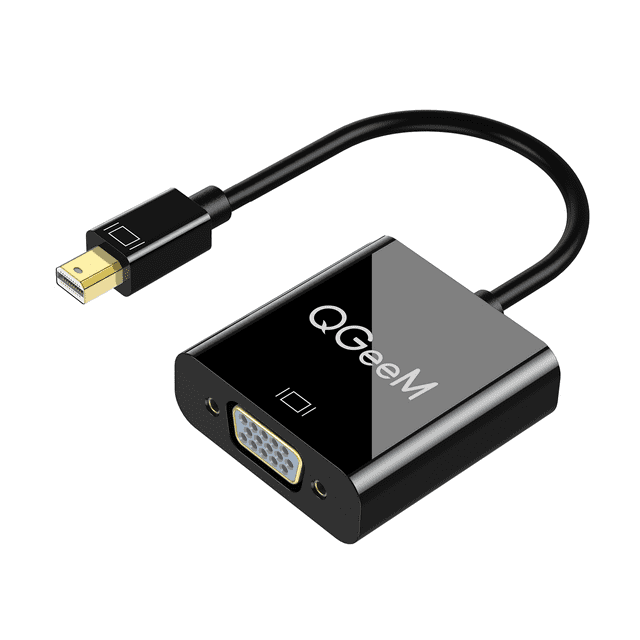 Mini DisplayPort to VGA Adapter, QGeeM Mini DP Display Port to VGA